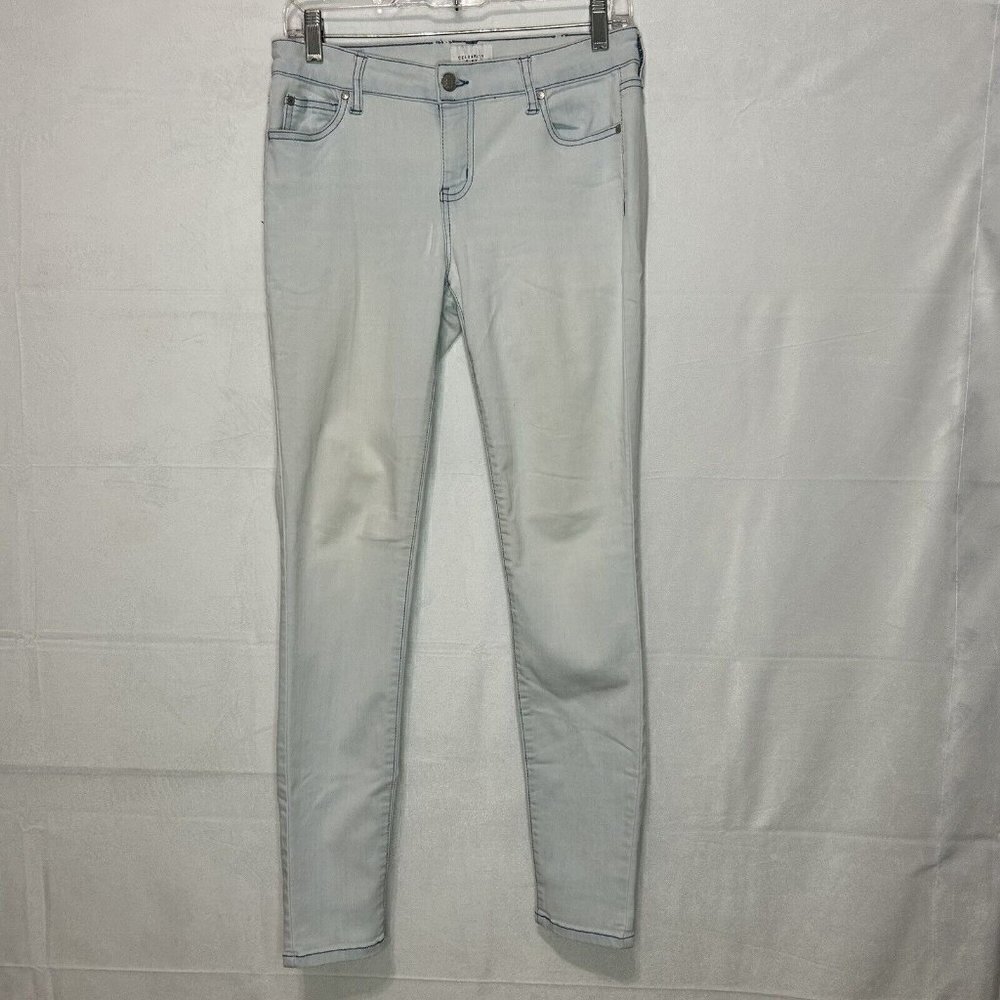 Celebrity Pink Jeans Womens 9 /29 (29x29) Skinny Mid-Rise Light Wash Blue Stitch